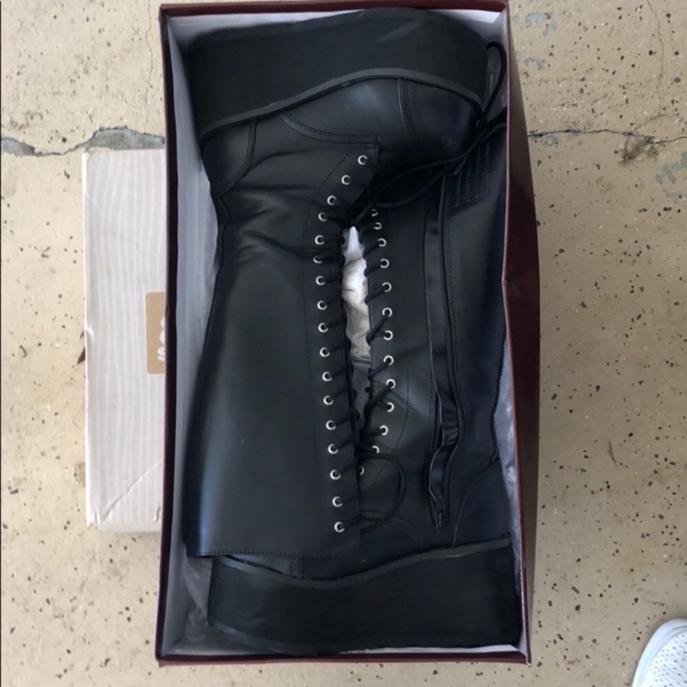 Demonia Lace-Up Platform Boots